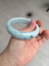 Load image into Gallery viewer, 56.2mm certified Type A 100% Natural green/purple chubby Jadeite Jade bangle AY73-5917
