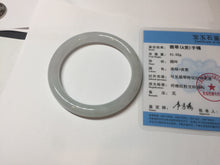 Load image into Gallery viewer, 56.5mm Certified Type A 100% Natural light green/purple/white round cut Jadeite bangle PD105-4910
