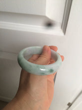 Load image into Gallery viewer, 56.2mm certified Type A 100% Natural green/purple chubby Jadeite Jade bangle AY73-5917
