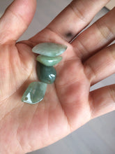 Load image into Gallery viewer, 100% natural type A jadeite jade icy watery Willow leaf/petal pendant group AC82
