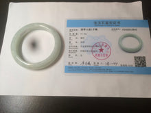 Load image into Gallery viewer, 55.5mm Certified 100% Natural type A light green Jadeite Jade bangle AX84-2843
