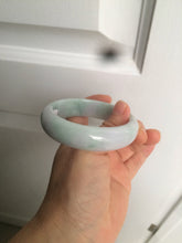 Load image into Gallery viewer, 56.2mm certified Type A 100% Natural green/purple chubby Jadeite Jade bangle AY73-5917
