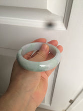 Load image into Gallery viewer, 56.2mm certified Type A 100% Natural green/purple chubby Jadeite Jade bangle AY73-5917
