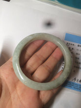 Load image into Gallery viewer, 57.4mm Certified 100% natural Type A light green/yellow/brown jadeite jade bangle m99-6168
