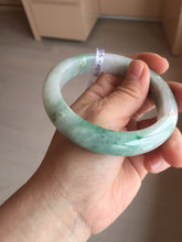 Load image into Gallery viewer, 60.5mm certified Type A 100% Natural light green sunny green light purple Jadeite Jade bangle BK140-5278
