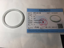 Load image into Gallery viewer, 55.5mm 100% natural Type A green white slim round cut jadeite jade bangle BL94-4672

