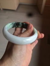 Load image into Gallery viewer, 60mm certified 100% natural type A dark green white  jadeite jade bangle AY72-1724
