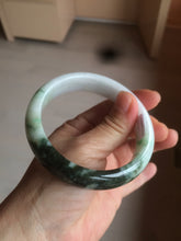 Load image into Gallery viewer, 60mm certified 100% natural type A dark green white  jadeite jade bangle AY72-1724
