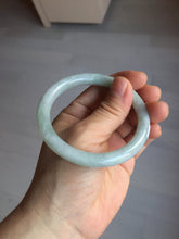 Load image into Gallery viewer, 55mm Certified Type A 100% Natural light green round cut Jadeite Jade bangle F140-8162
