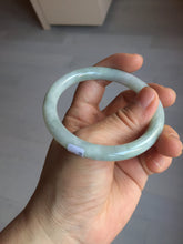 Load image into Gallery viewer, 55mm Certified Type A 100% Natural light green round cut Jadeite Jade bangle F140-8162
