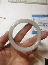 Load image into Gallery viewer, 51.6mm Certified Type A 100% Natural light green/purple/white round cut Jadeite bangle PD106-4906
