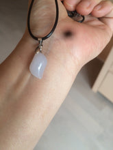 Load image into Gallery viewer, 100% natural type A jadeite jade icy watery Willow leaf/petal/peach pendant group AC79
