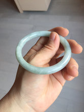 Load image into Gallery viewer, 55mm Certified Type A 100% Natural light green round cut Jadeite Jade bangle F140-8162
