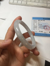 Load image into Gallery viewer, 51.6mm Certified Type A 100% Natural light green/purple/white round cut Jadeite bangle PD106-4906
