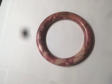 Load image into Gallery viewer, 58mm 100% natural rose pink round cut rose stone (Rhodonite)bangle sy4
