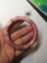 Load image into Gallery viewer, 58mm 100% natural rose pink round cut rose stone (Rhodonite)bangle sy4
