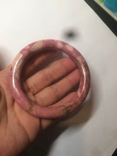 Load image into Gallery viewer, 58mm 100% natural rose pink round cut rose stone (Rhodonite)bangle sy4
