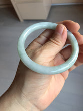 Load image into Gallery viewer, 55mm Certified Type A 100% Natural light green round cut Jadeite Jade bangle F140-8162
