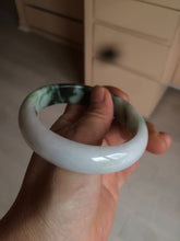 Load image into Gallery viewer, 60mm certified 100% natural type A dark green white  jadeite jade bangle AY72-1724
