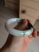 Load image into Gallery viewer, 60mm certified 100% natural type A dark green white  jadeite jade bangle AY72-1724
