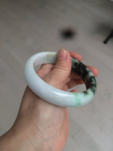 Load image into Gallery viewer, 60mm certified 100% natural type A dark green white  jadeite jade bangle AY72-1724
