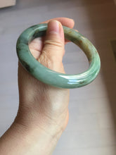 Load image into Gallery viewer, 58.5mm Certified 100% natural Type A dark green/sunny green/black/red/brown jadeite bangle PD85-9801
