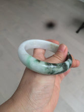 Load image into Gallery viewer, 60mm certified 100% natural type A dark green white  jadeite jade bangle AY72-1724
