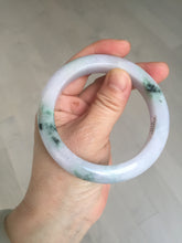 Load image into Gallery viewer, 58mm certified 100% natural type A light green/purple/yellow(FU LU SHOU)  jadeite jade bangle BN84-8722
