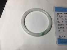 Load image into Gallery viewer, 53.5mm 100% natural Type A green white round cut jadeite jade bangle BL95-4679
