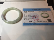 Load image into Gallery viewer, 61.5mm Certified Type A 100% Natural white/light purple/green Jadeite Jade bangle BF122-1926
