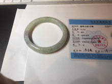 Load image into Gallery viewer, 61.5mm Certified Type A 100% Natural white/light purple/green Jadeite Jade bangle BF122-1926
