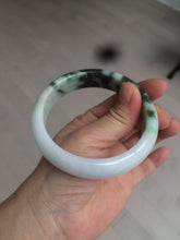 Load image into Gallery viewer, 60mm certified 100% natural type A dark green white  jadeite jade bangle AY72-1724
