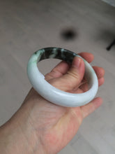 Load image into Gallery viewer, 60mm certified 100% natural type A dark green white  jadeite jade bangle AY72-1724
