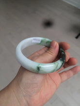 Load image into Gallery viewer, 60mm certified 100% natural type A dark green white  jadeite jade bangle AY72-1724
