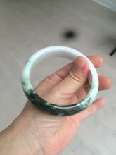 Load image into Gallery viewer, 60mm certified 100% natural type A dark green white  jadeite jade bangle AY72-1724
