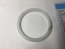 Load image into Gallery viewer, 53.5mm 100% natural Type A green white round cut jadeite jade bangle BL95-4679
