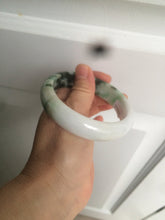 Load image into Gallery viewer, 60mm certified 100% natural type A dark green white  jadeite jade bangle AY72-1724
