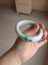 Load image into Gallery viewer, 卖了  57mm certified Type A 100% Natural sunny green/purple/white(白底青) Jadeite Jade bangle BF138-4073
