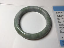 Load image into Gallery viewer, 53.5mm 100% natural certified green/white/light purple jadeite jade bangle AU44-0248
