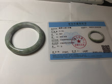 Load image into Gallery viewer, 53.5mm 100% natural certified green/white/light purple jadeite jade bangle AU44-0248
