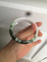 Load image into Gallery viewer, 60mm certified 100% natural type A dark green white  jadeite jade bangle AY72-1724
