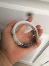 Load image into Gallery viewer, 60mm certified 100% natural type A dark green white  jadeite jade bangle AY72-1724
