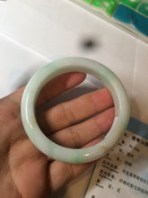 Load image into Gallery viewer, 54.6mm certified 100% natural Type A sunny green/white/brown jadeite jade bangle Y138-3314
