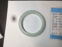 Load image into Gallery viewer, 55.5mm Certified 100% Natural type A light green Jadeite Jade bangle AX84-2843
