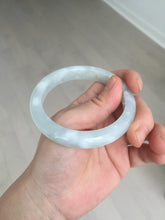 Load image into Gallery viewer, 56.5mm certified 100% natural type A white/light green ice river jadeite jade bangle AD102-5247
