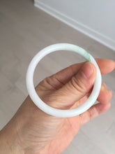 Load image into Gallery viewer, 53.5mm 100% natural Type A green white round cut jadeite jade bangle BL95-4679
