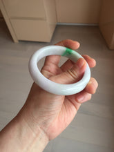 Load image into Gallery viewer, 56.5mm certified Type A 100% Natural sunny green/purple/white(白底青) Jadeite Jade bangle BF139-4075
