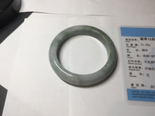 Load image into Gallery viewer, 53.5mm 100% natural certified green/white/light purple jadeite jade bangle AU44-0248
