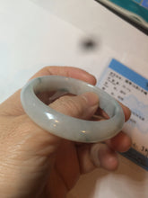 Load image into Gallery viewer, 45mm certified 100% natural Type A green/white/blue oval jadeite jade bangle B110-5003
