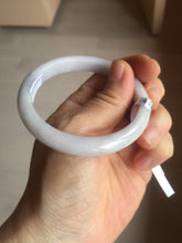 Load image into Gallery viewer, 53.5mm certified 100% natural light green purple slim jadeite jade bangle PC39-4034
